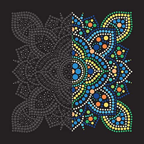 Plaid Traditional Mandala Modern Dot Kit, 14" x 14" Paint by Numbers for Adults and Kids, Easy-to-Follow DIY Crafts, Art Supplies with A Textured Finish, 17862