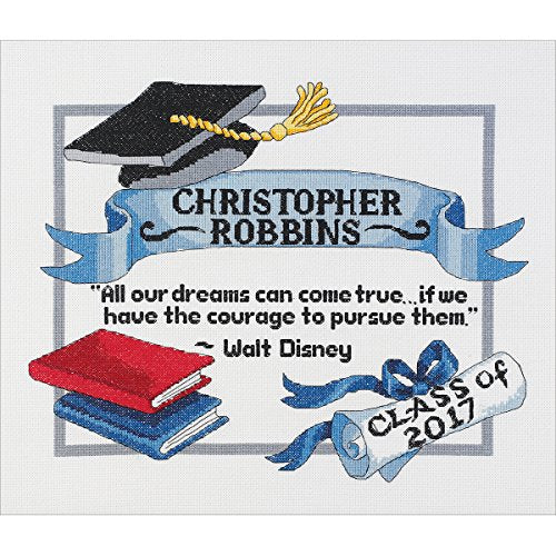 Janlynn Graduation Dreams Counted Cross Stitch Kit Gray