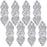 8 Pieces Rhinestone Applique Rhinestone Iron On Patch Rhinestone Hot Fix Applique Wedding Appliques for Bridal Wedding Dress Sash Crystal Belt DIY Sewing Crystals Patch Appliques for Shoes (Silver)
