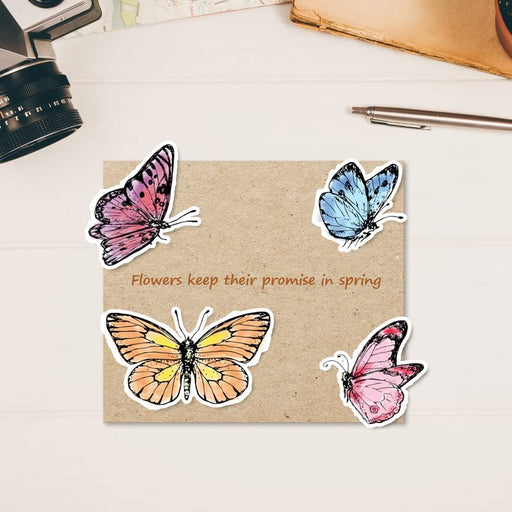 Butterfly Stamps and Dies for Card Making, Insect Bee Cutting Die and Clear Stamps for Bullet Journal DIY Scrapbook Decoration Handmade Crafts Notebook