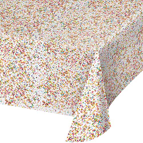 Creative Converting Confetti Sprinkles Plastic Tablecloths, 3 ct