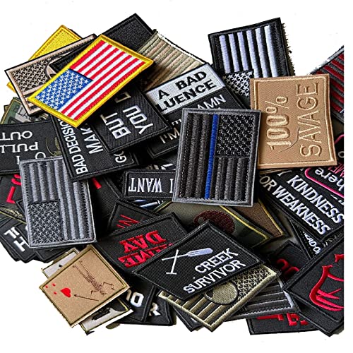 Butie 20 Pieces Random Funny Tactical Military Morale Patch Full Embroidery Patch Set for Caps,Bags,Backpacks,Clothes,Vest,Military Uniforms,Tactical Gears Etc …(RF-079) …