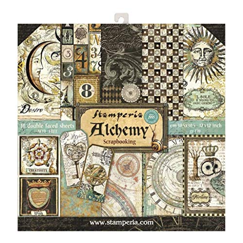 Stamperia Double-sided Paper Pad 12"x12" 10/pkg-alchemy, 10 Designs/1 Each