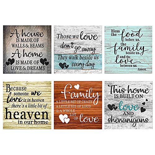 AHYS Stencils for Painting on Wood & Canvas, Inspirational Word Stencils, Reusable Stencils for Wall & Home Decor & DIY Projects