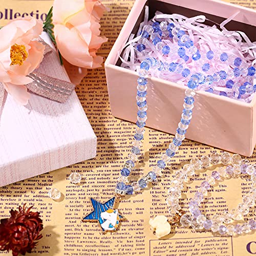 680 Pieces 8 mm Crystal Glass Beads Transparent Rondelle Glass Beads Clear Jewelry Making Glass Beads for DIY Jewelry Crafts Making
