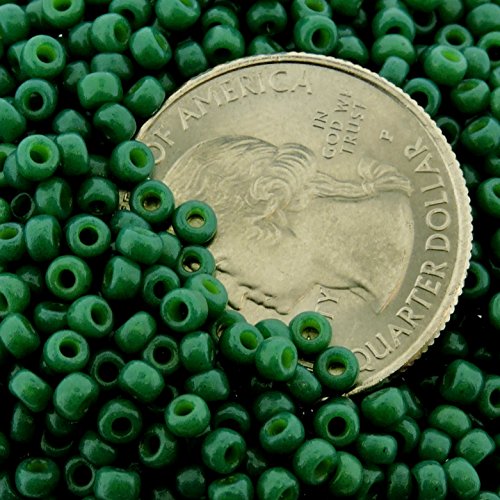 Miyuki Round Rocailles Size 8/0 Seed Bead DURACOAT Opaque Deep Green/Spruce Approx 22 Gram Tube