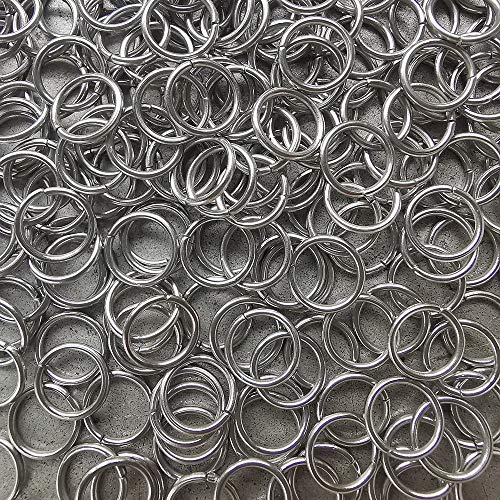300 pcs Stainless Steel Split Rings Jump Rings Connector Rings for Jewelry Making Necklaces Bracelet Earrings Keychain DIY Craft (12614-10mm)