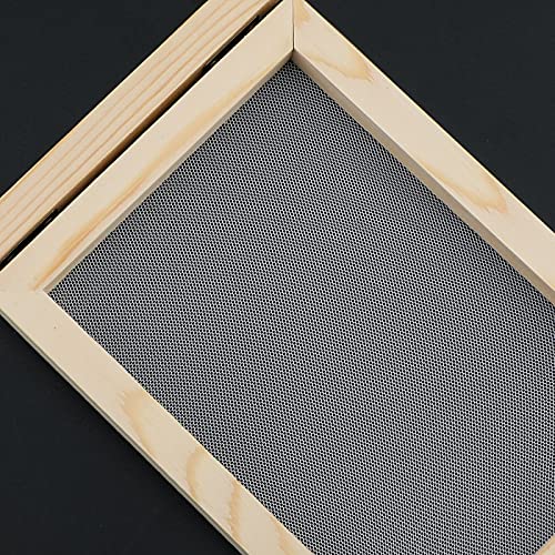 LUTER 5x7 Inch Wooden Paper Making Kit Including Wooden Paper Making Mould Frames and Meshes, Papermaking Screen for DIY Paper Craft Dried Flower Handcraft