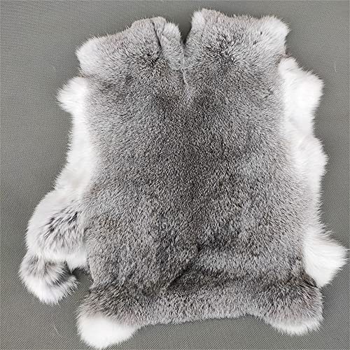 4pcs Assorted Bulk Craft Grade Natural Rabbit Skins Real Quality Rabbit Pelts Perfect for Decoration, Cat/Dog Toys, Sewing, or Crafting Fur Hide 10" by 14"