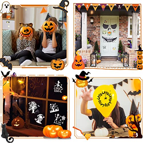 25pcs Halloween Stencils Reusable, 6x6"Halloween Stencils for Painting on Wood, Plastic Drawing Painting Spraying Template for Greeting Cards, Halloween Craft Ornaments Wall Window Door DIY Decoration