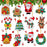 12 Pieces Christmas Diamond Painting Keychain 5D DIY Diamond Painting Kit Christmas Hanging Diamond Art Kits Diamond Art Christmas Ornaments for Kids Christmas Crafts Family Decor (Cute)