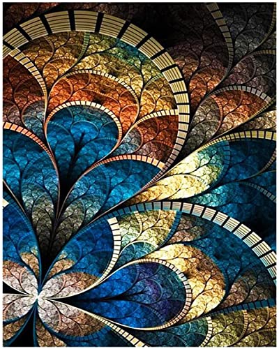 Mandala 5D Diamond Painting Kits, Adults Diamond Art Dotz DIY Full Drill Mosaic Embroidery Crafts Wall Decor, 12x16in (Blue)