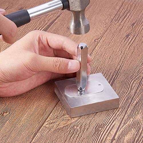 BENECREAT 6mm 1/4" Paws Metal Design Stamps Punch Stamping Tool - Electroplated Hard Carbon Steel Tools to Stamp/Punch Metal, Jewelry, Leather, Wood