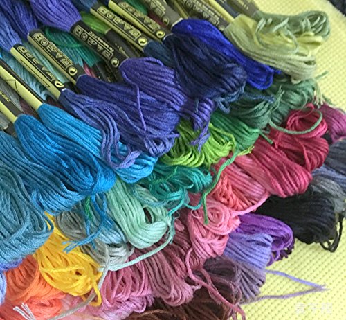 Embroidery Floss, Cross Stitch Thread for Sewing and Hand Craft Embroidery | Suitable for Bracelet Thread Making | Set of 447 Skeins Rainbow Color Cotton Strings
