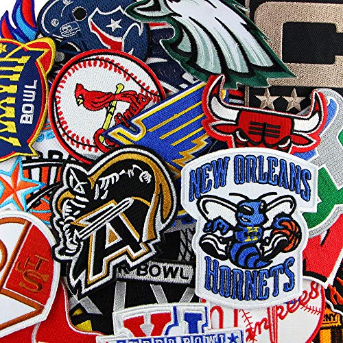 48 Patches - Random Logo Iron / Sew on Patch | Flag | Space | Car | Music Band | Cute Logo | Movie | Cartoon | Text | Animal | Sport | Flower | and Others Iron / Sew on Embroidered Patches
