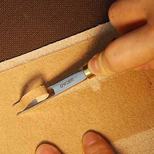 OWDEN Professional French Style Wide Mouth Skiving Tool, Leather Edge bevelers Tool, leathercraft Tool （6.0mm).