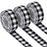 3 Rolls Buffalo Plaid Burlap Wired Ribbon Weave Ribbon with Wired Edge Bows Craft Decoration for Big Bow Wreath Tree Decoration Outdoor Decoration (1.18 by 315 Inches, White and Black Plaid)