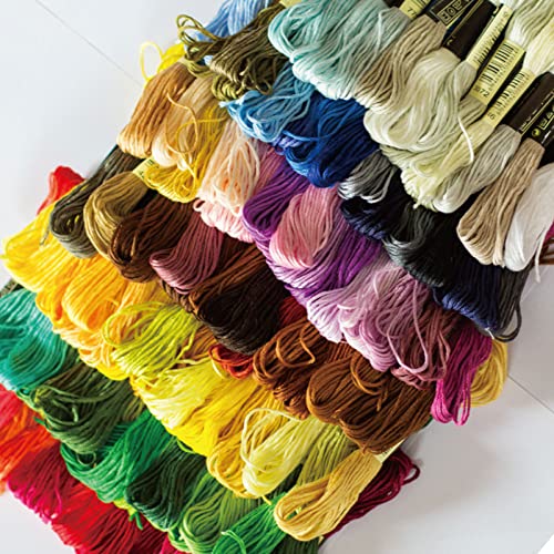 Embroidery Floss 100 Skeins,Rainbow Color Cross Stitch Thread,Friendship Bracelets String,Premium Crafts Floss 8m/8.75 Yd Long Per Skein with 6 Strands
