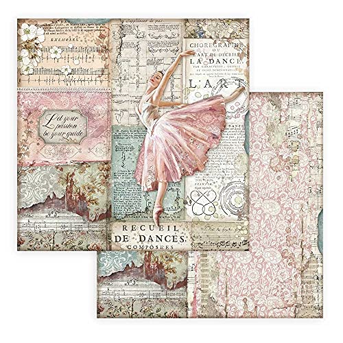Stamperia Scrapbooking Pad 10 Sheets - 30.5x30.5 (12"x12") - Passion