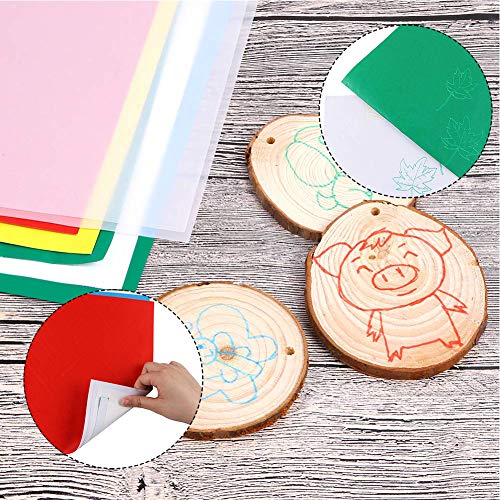 100 Sheets Carbon Transfer Paper,Tracing Paper Carbon Graphite Copy Paper with 5 Pieces Embossing Styluses Stylus Dotting Tools for Wood,Paper,Canvas and Other Art Surfaces 8.3 x 11.7inch