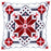 Vervaco Cross Stitch Christmas Embroidery Kits Pillow Front for Self-Embroidery with Embroidery Pattern on 100% Cotton, 15,75 x 15,75 Inches - 40 x 40 cm, Geomatric Snow Crystal
