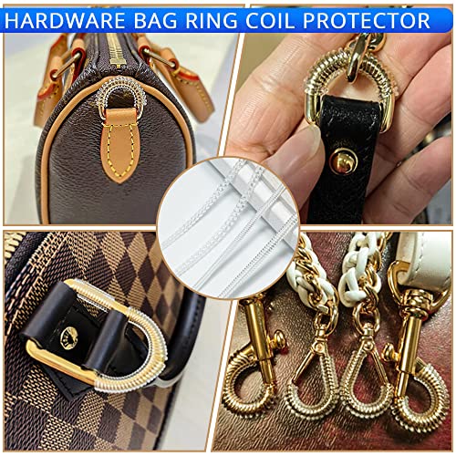 Ring Spacer Tightener Loose Rings - Smaller Resizing Protector Scratch Shoulder Bag D Ring Protector - Wedding Loose Purse Strap Clip Cross Body Strap Metal Rubber Hardware DIY Elastic Sleeves 4pcs