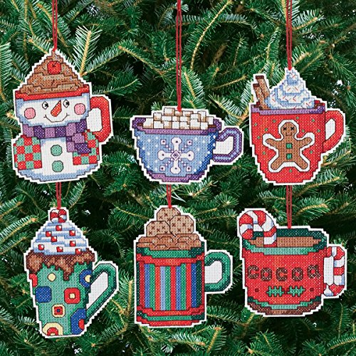 Janlynn Counted Cross Stitch Kit, Coca Mug Ornaments