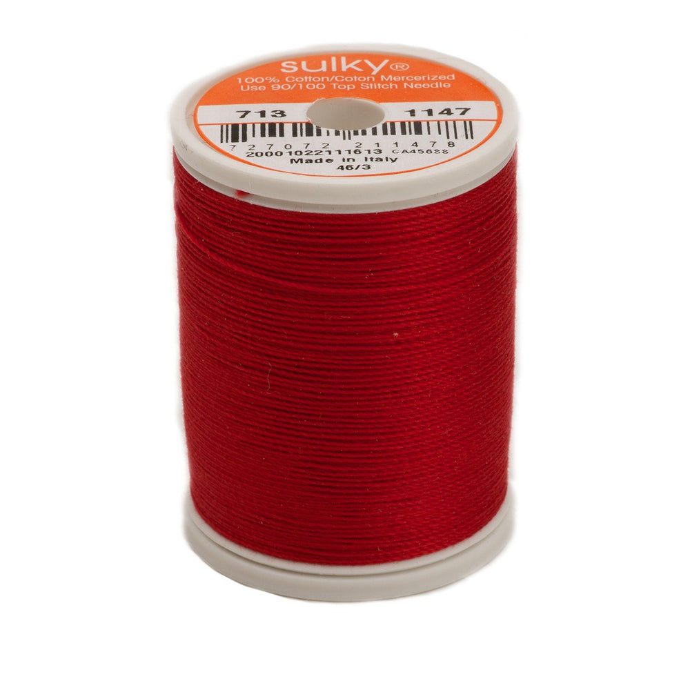 Sulky Cotton Thread 12 wt 330 yd Christmas Red
