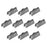 uxcell 100Pcs Ribbon Crimp Clamp Ends, 16mm Bookmark Pinch Cord End Clasps for DIY Craft Making, Metallic Black