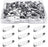 100 Pcs Bar Pins Backs Safety Clasp, Locking Pins Silver Brooch Clasp Pins Bar Jewelry Pins for Badges DIY Craft Sewing Baby Shower Wedding Name Tags (25mm)