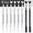 Acrylic White Paint Pen Fine Tip: 8 Pack 0.7mm Black White Paint Marker Pens for Art, Water-Based White Markers for Black Paper Metal Wood Stone Plastic Steel Writing, Opaque Ink (6 White +2 Black)