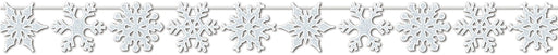 Beistle 1-Pack Glittered Snowflake Streamer, 8-1/2-Inch by 12-Feet