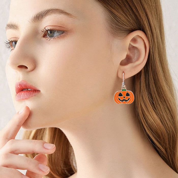 42 Pcs Halloween Charms, MIKIMIQI Halloween Theme Pendant Key Ring Assorted Enamel Pumpkin Bat Ghost Hat Spider Beads for Women DIY Jewelry Making Halloween Party Favors Charms with Box