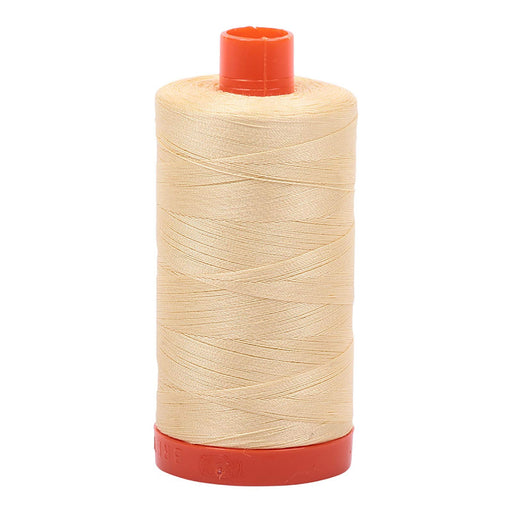 Aurifil 50wt Mako Cotton Thread 1,422 yards - Light Lemon A1050-2110