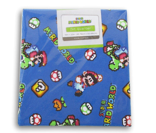 Fat Quarter 100% Cotton for Sewing Crafts - 18 x 21 Inches (8-Bit Mario)