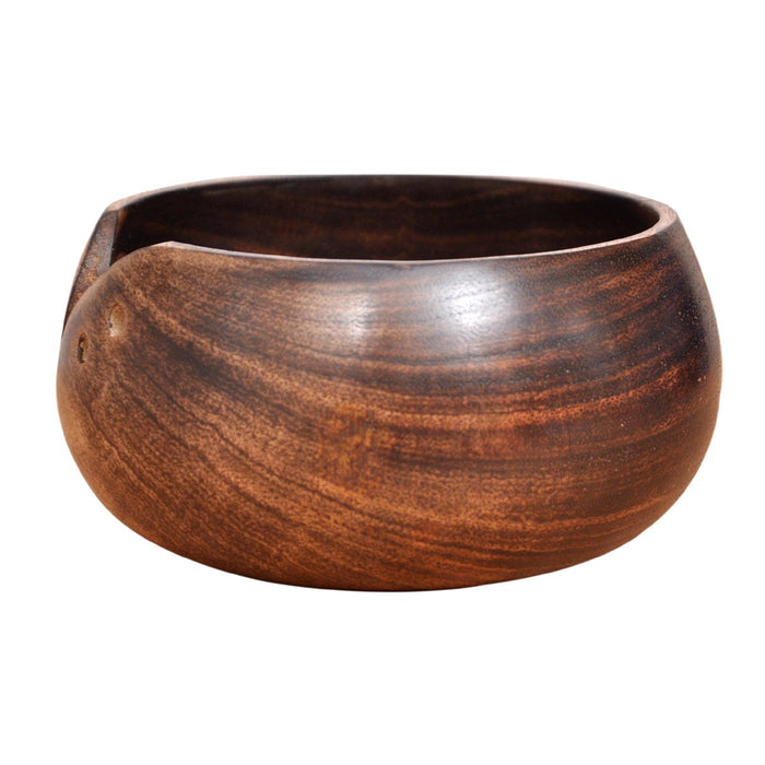 Robin Exports Kitchen Supplier Wooden Yarn Bowl Hand Made By Indian Artisans With Premium Mango Wood For Knitting And Crochet - With Holes To Keep Knitting Needles - Christmas Collection 2021