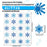 Marspark 300 Pieces Snowflake Dimensional Stickers Christmas 3D Diamond Winter ation for Holiday Envelopes Crafts, 16 Styles (Cute)