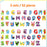 MISDONR Iron On Letter Patches, 2 Sets (52 Pieces) A-Z Cute Embroidery Alphabet Patches for Kids Clothing Backpacks
