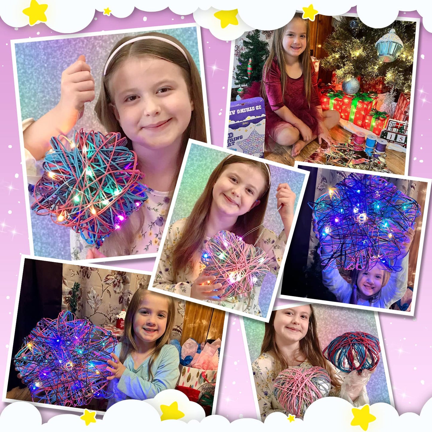 3D String Art Teen Girls Gifts 8 9 10 11 12 Year Old Girl Toys, Crafts for Girls and Boys Ages 8-12, DIY Lantern Arts & Craft Kits for Kids Christmas Birthday Gifts Girl Toys