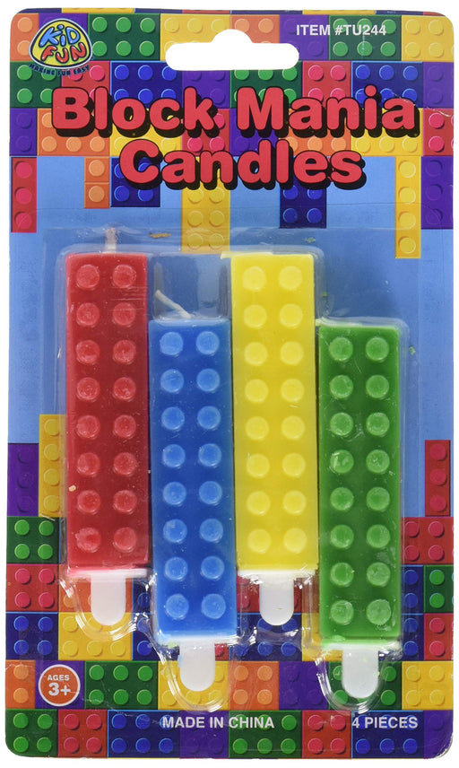 U. S. Toy Block Mania Candles / 4-pc, One Size, Multicolor