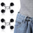 KINBOM 2 Sets Adjustable Waist Buckle Extender for Jeans, Detachable Jean Buttons Pins for Loose Jeans Pants Pearl Designed Waist Extender Buttons Fit for Instant Button (Black)