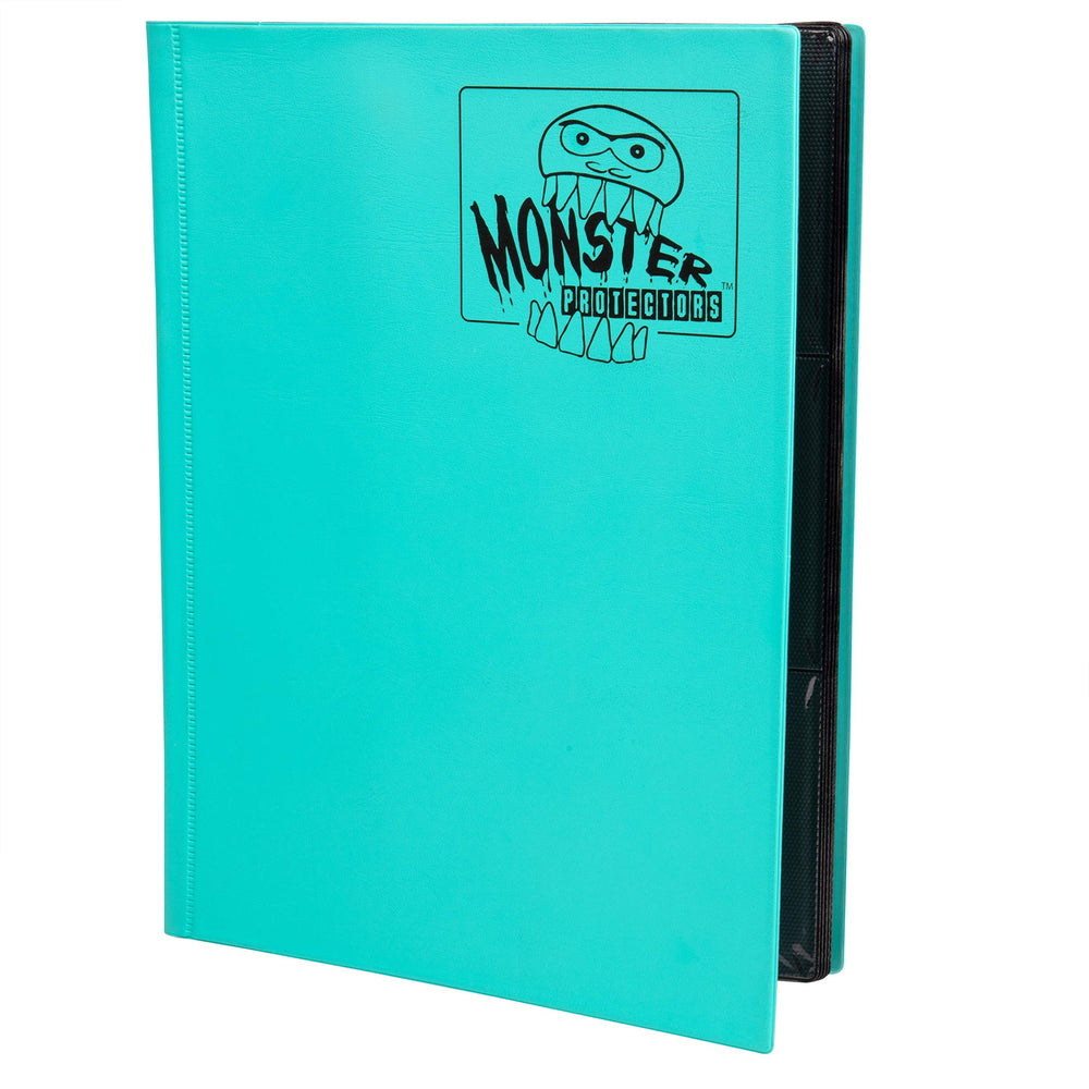 Monster 9 Pocket Trading Card Album- 20 Side Loading, Theft Deterrent, Padded Pages that Hold up to 360 cards - compatible with Yugioh, MTG, Magic The Gathering, Pokémon & Sport Cards - Matte Teal