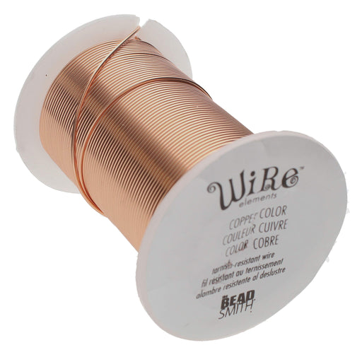The Beadsmith Wire Elements 28-Gauge Lacquered Tarnish-Resistant Copper Wire for Jewelry Making, 40 Yard, 36.58 Meter Spool (Copper Color)
