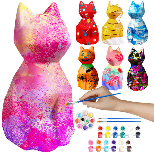 Innorock Paint Your Own Cat Lamp Art Kit, Night Light, Crafts for Teens Girls Boys, Arts & Crafts Kit, Painting Kit for Kids, Room Decoration, Christmas Crafts Birthday Gift for Kids Ages 3 4 5 6 7 8+