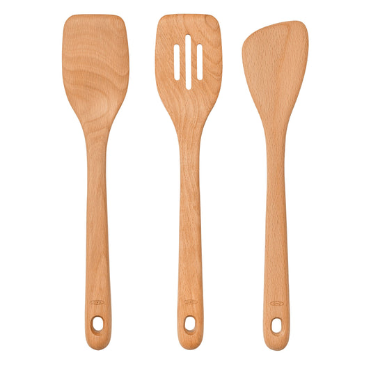 OXO 3 Piece Good Grips Wooden Turner Set, large