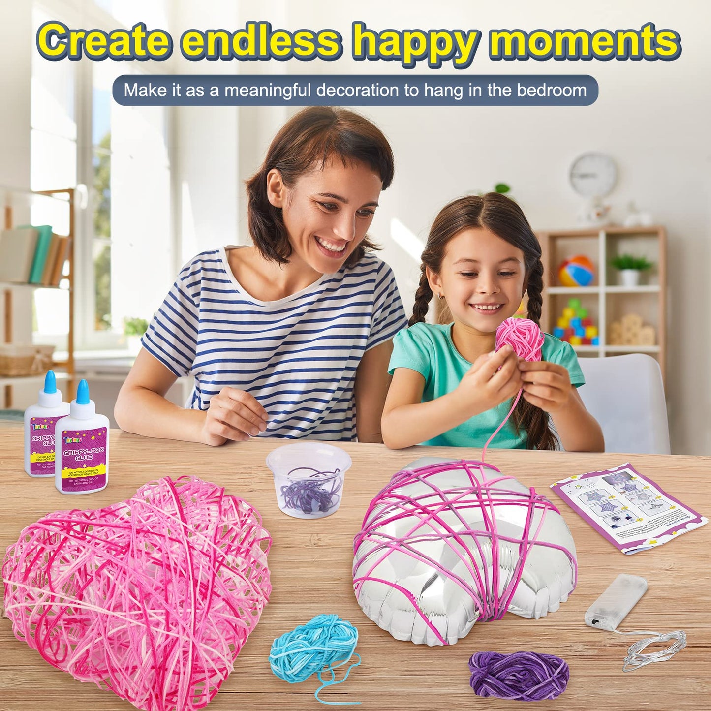 3D String Art Teen Girls Gifts 8 9 10 11 12 Year Old Girl Toys, Crafts for Girls and Boys Ages 8-12, DIY Lantern Arts & Craft Kits for Kids Christmas Birthday Gifts Girl Toys