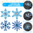 Marspark 300 Pieces Snowflake Dimensional Stickers Christmas 3D Diamond Winter ation for Holiday Envelopes Crafts, 16 Styles (Cute)