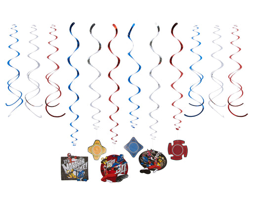 amscan American Greetings Power Rangers Party Supplies, Hanging Party Decorations (12-Count), Multicolor, One Size (5753812)