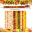 HLARTNET Thanksgiving Washi Tape, 10 Rolls Fall Orange Pumpkin Autumn Leaves Washi Masking Tape Thanksgiving Decorative Tape for Thanksgiving Party Supplies Scrapbook Wrapping (54 Yard)