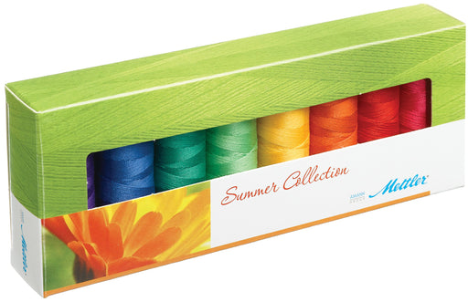 Mettler Silk-Finish Spools Summer Cotton Thread (Set of 8), 1500 yd/1372m,